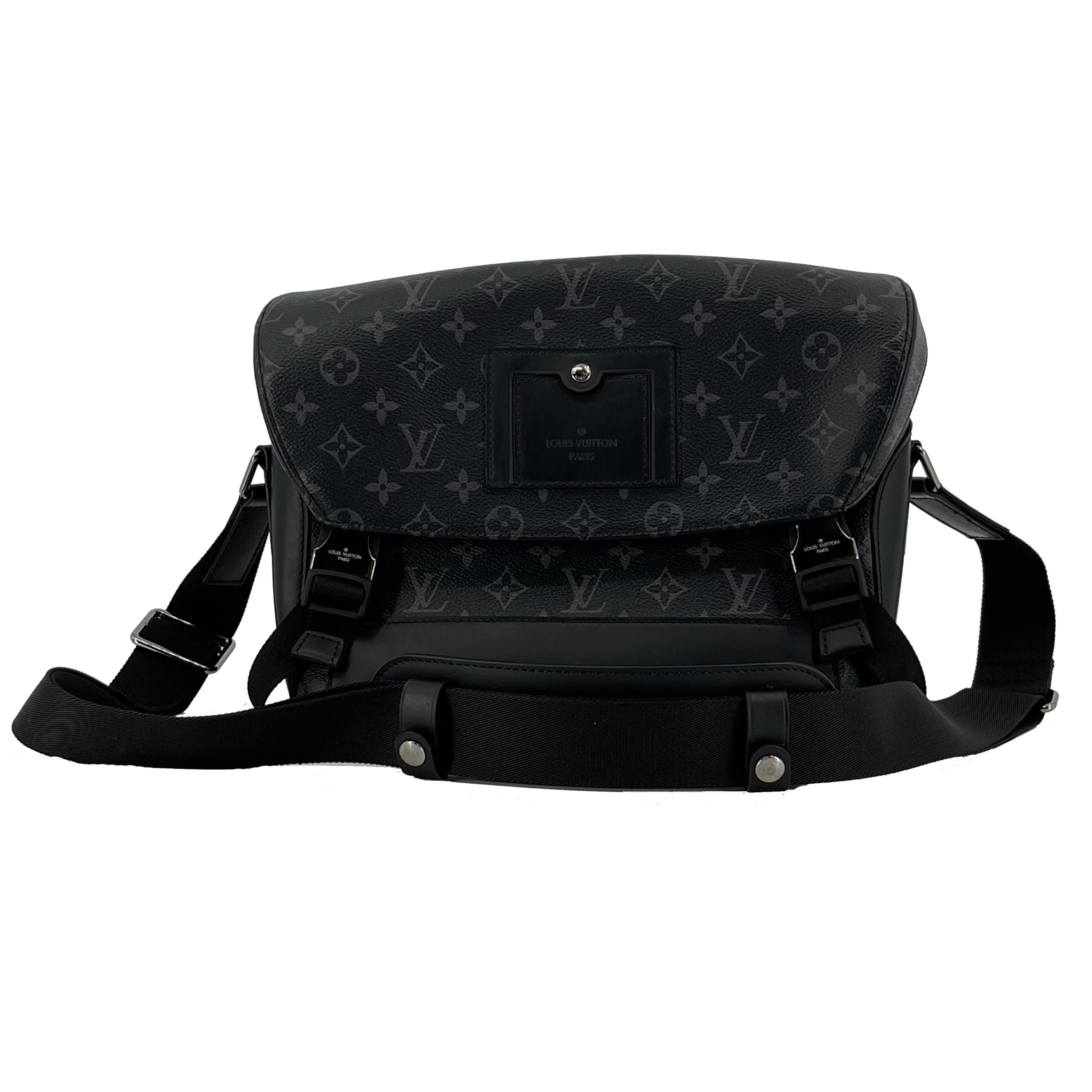 Louis Vuitton Voyager MM Monogram Messenger Bag Black