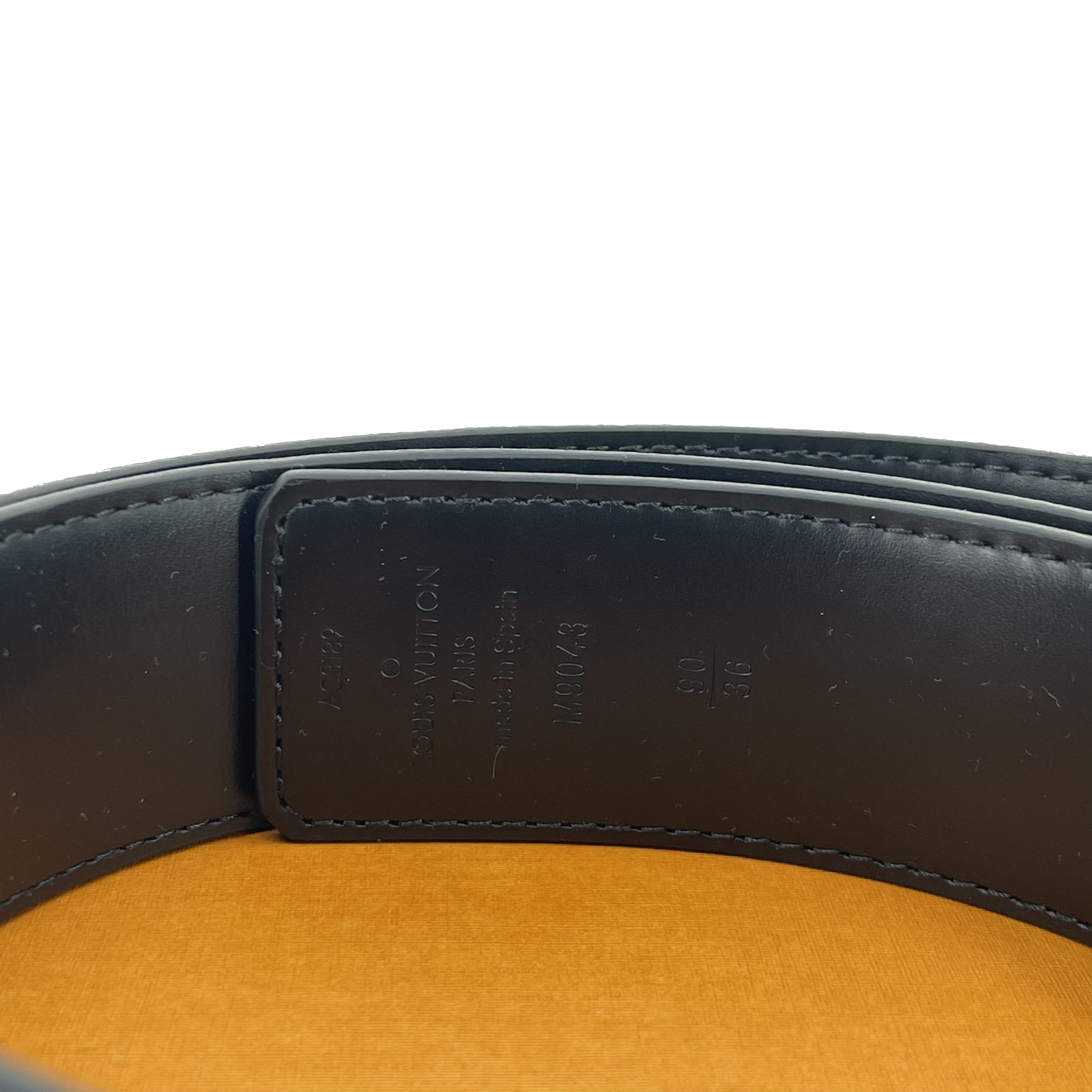 Louis Vuitton Slender Graphite Saint Tulle Reversible Belt LV-B0323P-0002